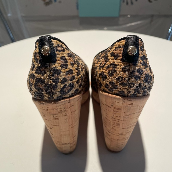 4in Stuart Weitzman Corkswoon leopard print wedges - Picture 6 of 7